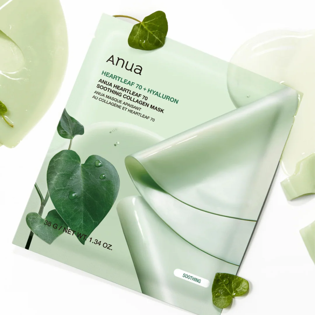 Heartleaf 70 Soothing Collagen Mask - 4 pcs - Image 2