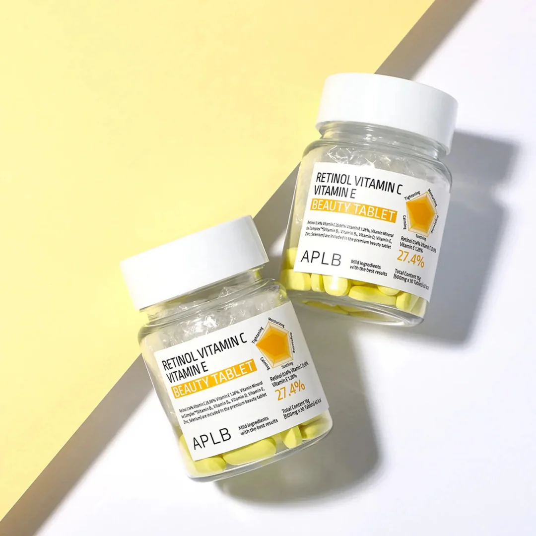 Retinol Vitamin C Vitamin E Beauty Tablet - 500 mg x 30 Tablets - Image 4