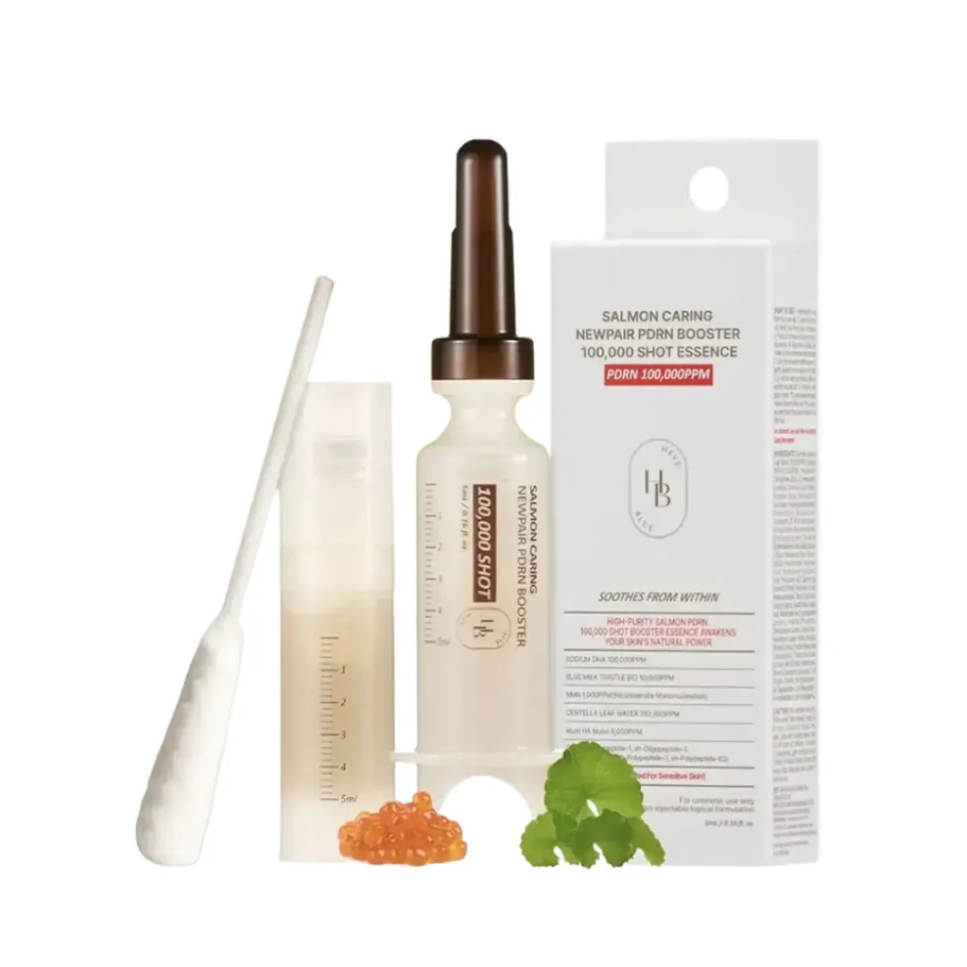 Salmon Caring Centella New Pair PDRN Booster 100,000 Shot Essence - 1 Set - Image 4
